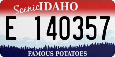 ID license plate E140357