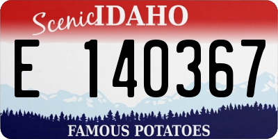 ID license plate E140367
