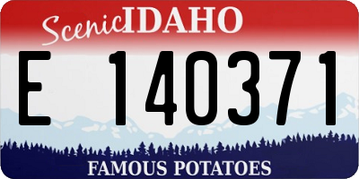 ID license plate E140371