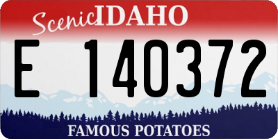 ID license plate E140372