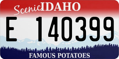 ID license plate E140399