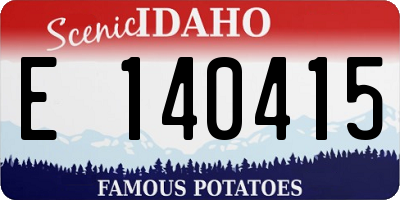 ID license plate E140415