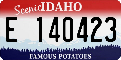 ID license plate E140423