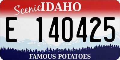ID license plate E140425