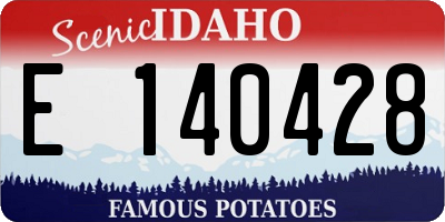 ID license plate E140428