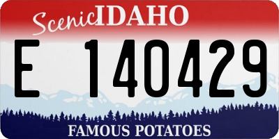 ID license plate E140429