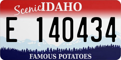 ID license plate E140434