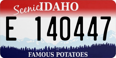 ID license plate E140447