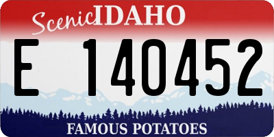 ID license plate E140452
