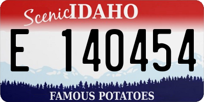 ID license plate E140454