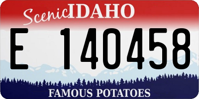 ID license plate E140458