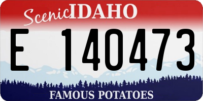ID license plate E140473