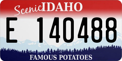 ID license plate E140488