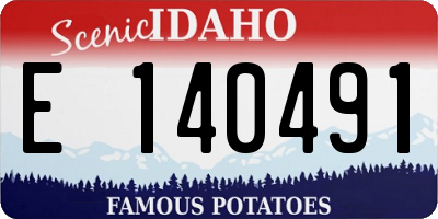 ID license plate E140491
