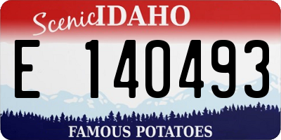 ID license plate E140493