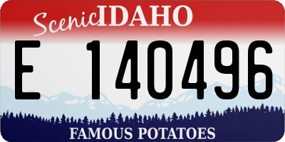 ID license plate E140496
