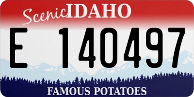 ID license plate E140497