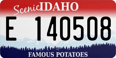 ID license plate E140508