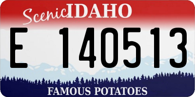 ID license plate E140513