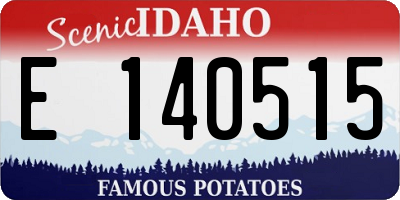 ID license plate E140515
