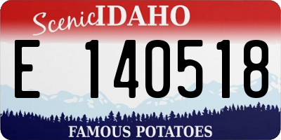 ID license plate E140518
