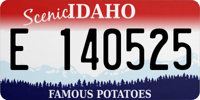 ID license plate E140525
