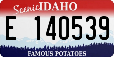 ID license plate E140539