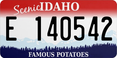 ID license plate E140542