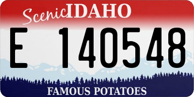 ID license plate E140548