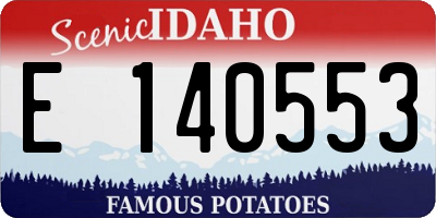 ID license plate E140553