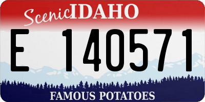 ID license plate E140571