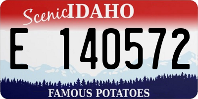 ID license plate E140572