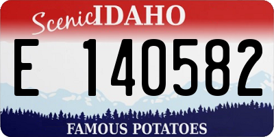 ID license plate E140582