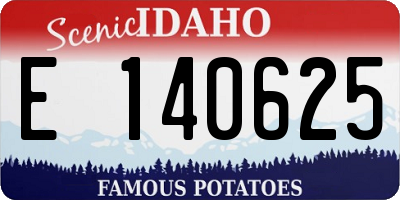 ID license plate E140625