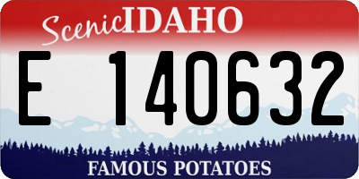 ID license plate E140632