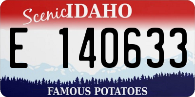 ID license plate E140633