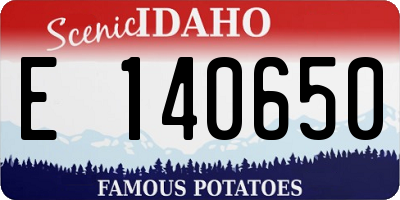 ID license plate E140650