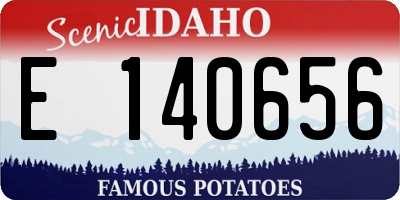 ID license plate E140656