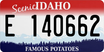 ID license plate E140662