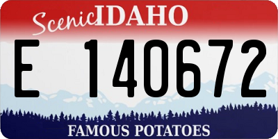 ID license plate E140672