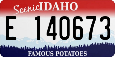 ID license plate E140673