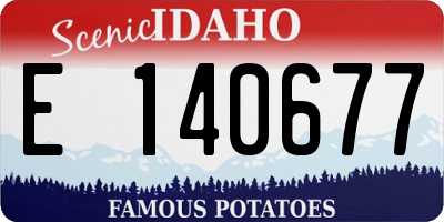 ID license plate E140677
