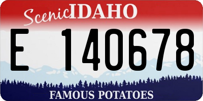 ID license plate E140678