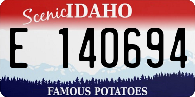ID license plate E140694