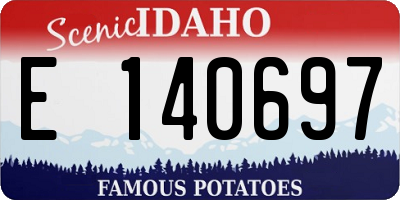 ID license plate E140697