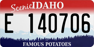ID license plate E140706