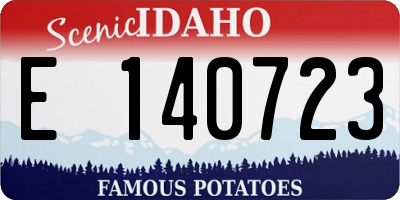 ID license plate E140723