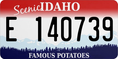 ID license plate E140739