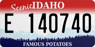 ID license plate E140740