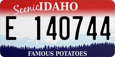 ID license plate E140744